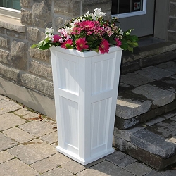 Mayne Cape Cod Tall Patio Planter White 15.5